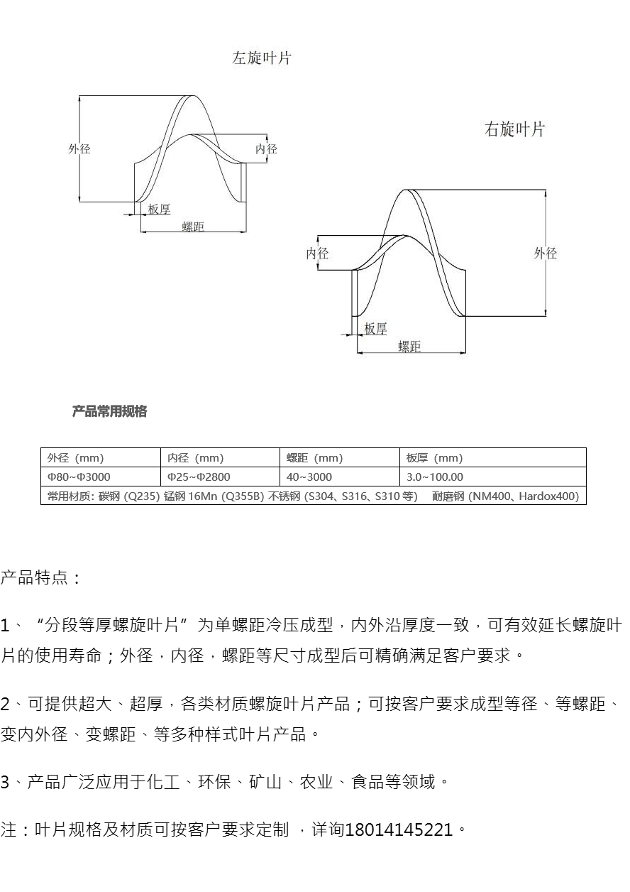 分段等厚螺旋叶片说明-1