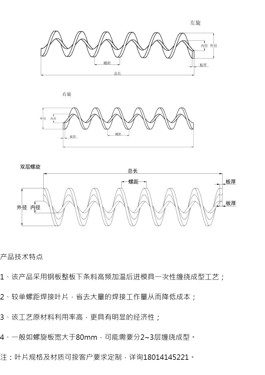 连续无轴螺旋叶片说明-1